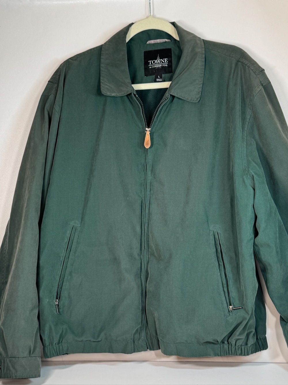 London Fog Men’s Large Moss Green Harrington Jacket Country Squire